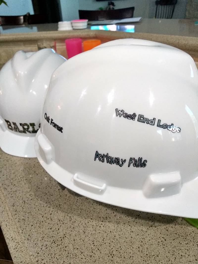 Hard hat Lettering from Douglas B, TX