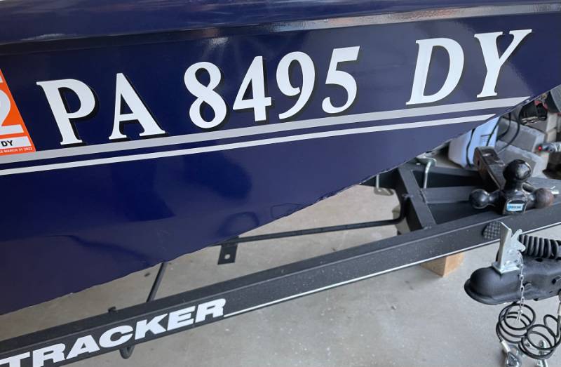 2021 Tracker Pro 170 Bass Boat Boat Lettering from Daniel I, PA
