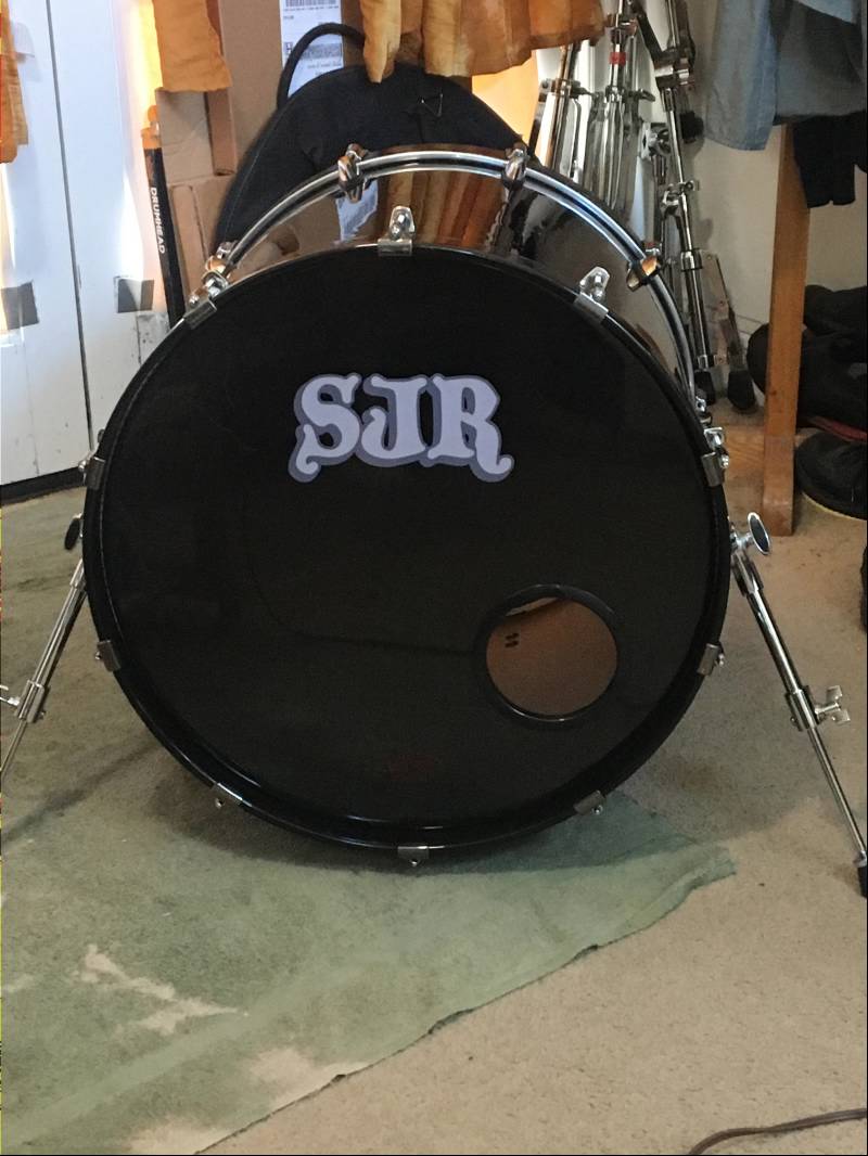 1978 Ludwig drum kit Bass drum head Lettering from John Q, CA