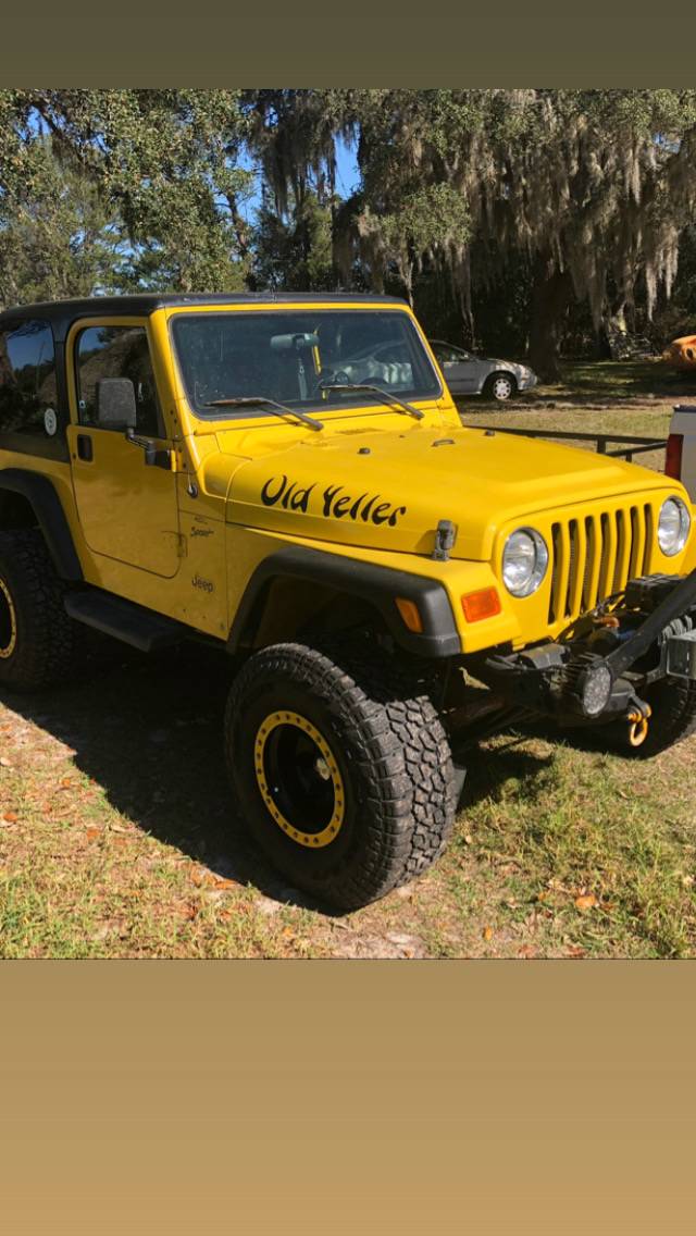2001 Jeep wangler  Lettering from Robert M, FL