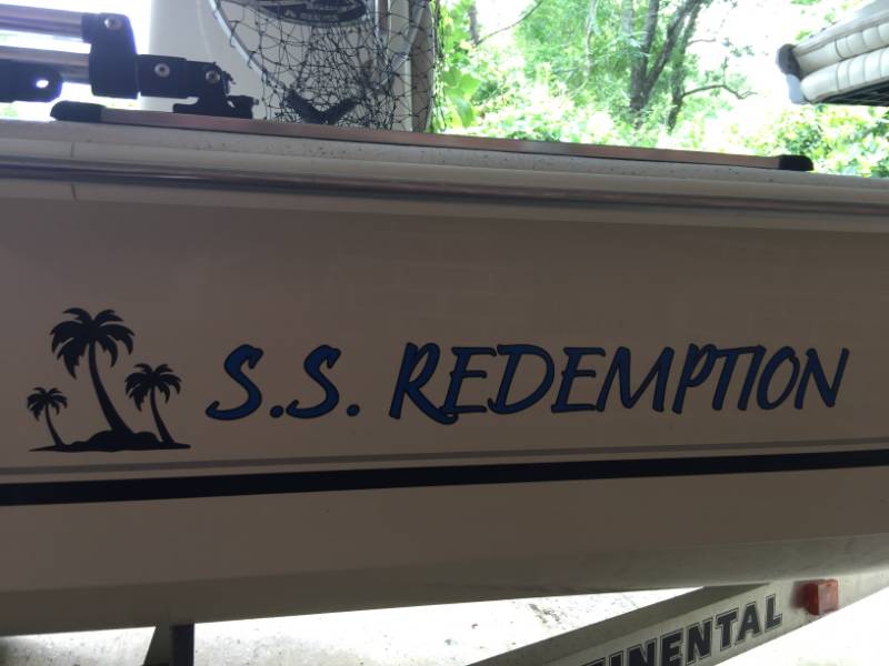 2017 Carolina Skiff  Boat Lettering from Wesley D, AL