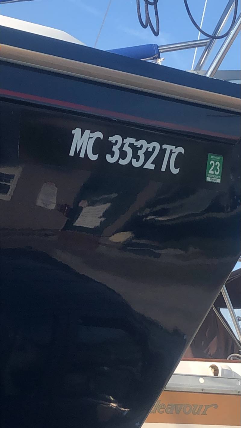 Boat Lettering from Bernard F, MI
