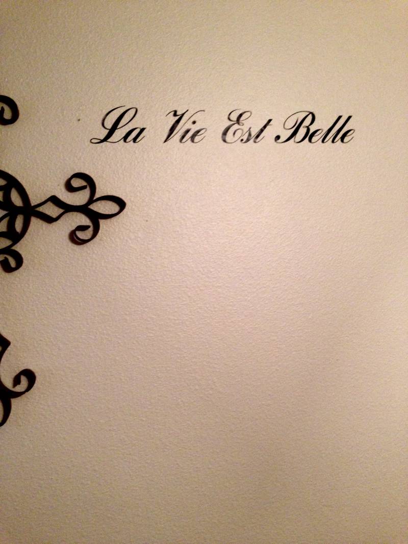 Semigloss lightly textured bedroom  wall Lettering from Denise P, FL