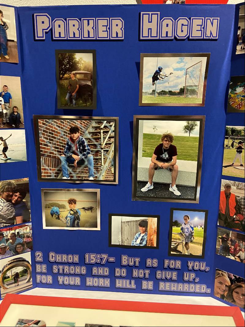 Display board (cardboard) Lettering from Lindsey  I, TX