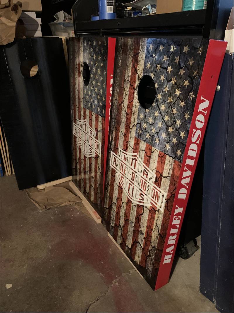Cornhole Boards  Lettering from Curt B, OH