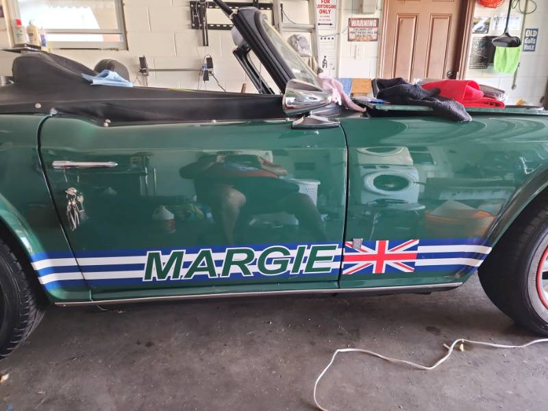 1974 triumph tr6  Car Lettering from Jose N, FL