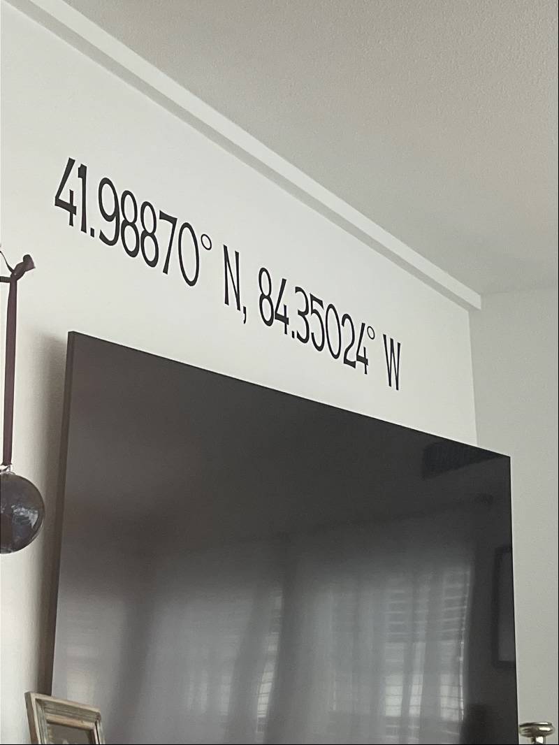Living Room Wall Lettering from Sandra S, WA