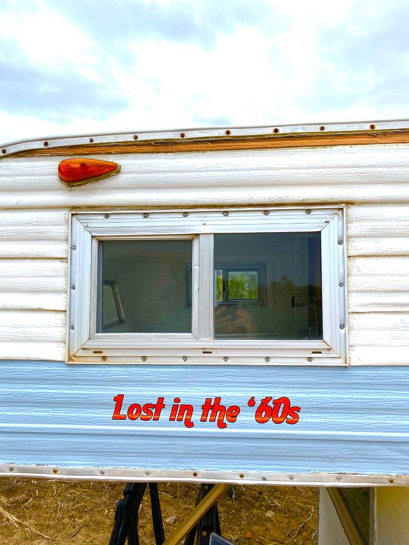1965 slide in camper Truck camper Lettering from Jo E, NM