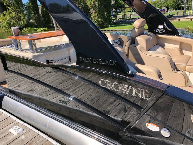 2014 Harris Crowne 250 Pontoon Boat Lettering from Anthony E, MI