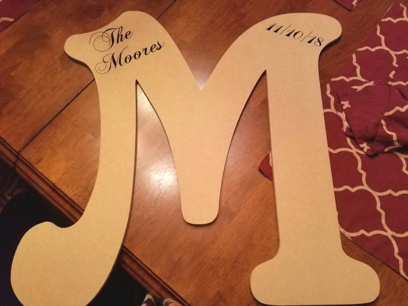 Guest Sign in Board for Wedding Lettering from Melody J, KY