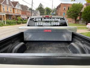 2006 Chevy Silverado  Rear truck window  Lettering from Walter  R, PA