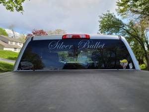 2014 chevrolet silverado Pick up truck Lettering from David C, NJ