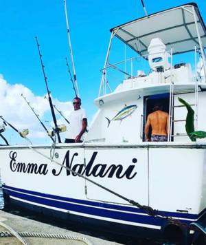 Bertram Sportfisher 38 Ft Transom Name Lettering from Gina D, HI