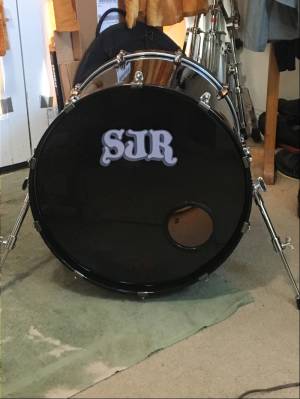 1978 Ludwig drum kit Bass drum head Lettering from John Q, CA
