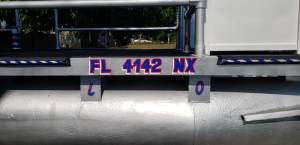 Pontoon boat Lettering from Dennis L, FL