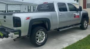 2014 Chevrolet Silverado  Truck back window Lettering from John H, FL