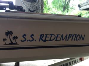 2017 Carolina Skiff  Boat Lettering from Wesley D, AL