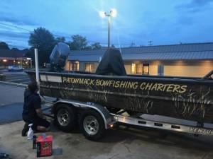 24 ft seaark Jet boat Lettering from Andrew B, MD