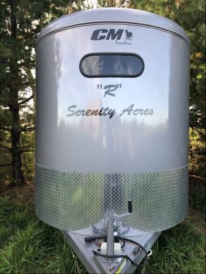CM 2019 3 Horse Slant Horse Trailer Lettering from Jeremy S, IL