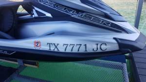 2016 Cruiser Yamaha Waverunner Lettering from Bill P, TX