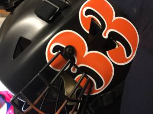 Hockey Goalie Mask Lettering from Sean G, NJ