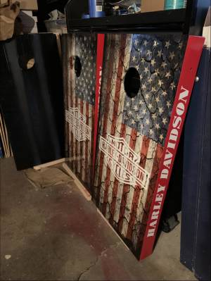 Cornhole Boards  Lettering from Curt B, OH