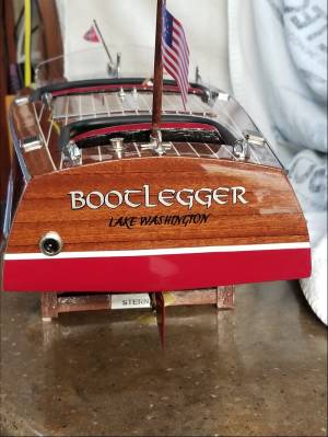 Model of the R/C 1949 Chris Craft runabout. 6 months in the making Lettering from Eric S, WA