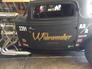 1932 Ford 3Window Coupe Altered coupe drag car Lettering from Blaine S, CO