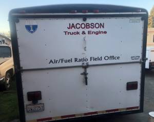 our drag racing trailer Lettering from Julie J, CA