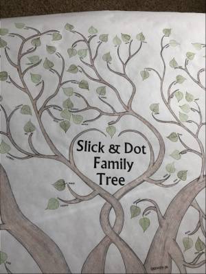 Family Treecreated for a family reunion; photo display for family reunion Lettering from Helen J, ID