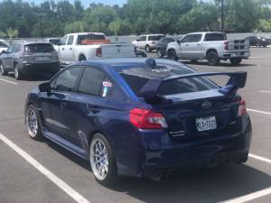 2015 Subaru WRX Rear windshield  Lettering from Mario R, TX