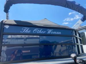18 foot 2021 Bentley pontoon boat.  Boat  Lettering from Donald W, MO