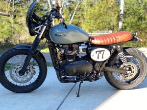 2022 Triumph street scrambler  Motorcycle number board  Lettering from Chris L, WA