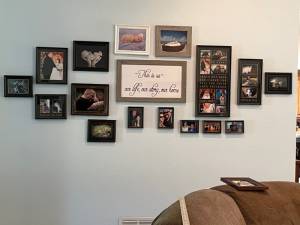 Inside a glass picture frame  Lettering from Rachel B, TX