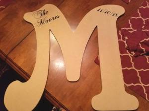 Guest Sign in Board for Wedding Lettering from Melody J, KY