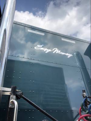 2010 Peterbilt 386  Semi truck  Lettering from Riley  B, MI