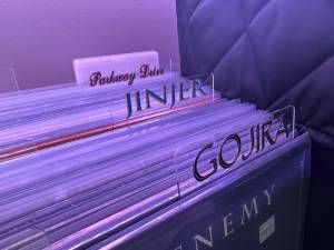 Vinyl record plexiglass dividers  Lettering from Delbert E, AL