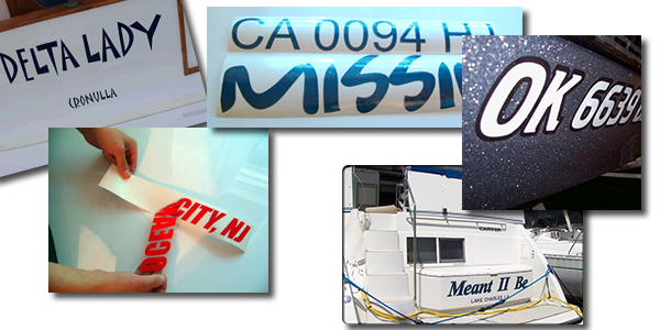 Vinyl Boat Lettering